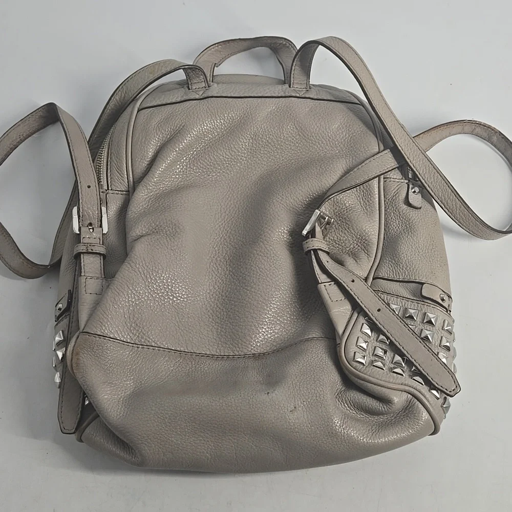 Michael Kors Gray Studded Backpack